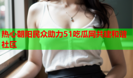热心朝阳民众助力51吃瓜网共建和谐社区