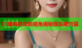 51爆料吃瓜新视角揭秘娱乐圈内幕
