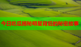 今日吃瓜揭秘明星背后的秘密故事
