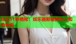 吃瓜51秒揭秘：娱乐圈那些鲜为人知的秘密