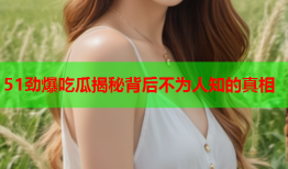 51劲爆吃瓜揭秘背后不为人知的真相