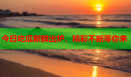 今日吃瓜新鲜出炉，精彩不断等你来