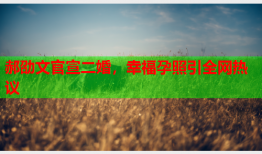 郝劭文官宣二婚，幸福孕照引全网热议