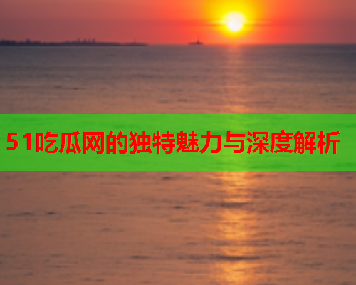 51吃瓜网的独特魅力与深度解析