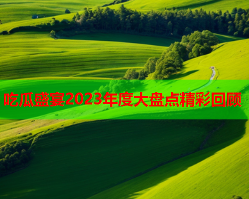 吃瓜盛宴2023年度大盘点精彩回顾