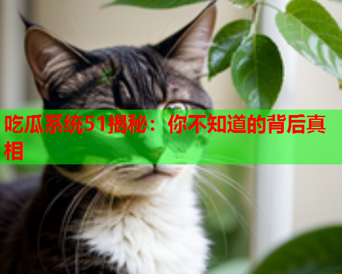 吃瓜系统51揭秘：你不知道的背后真相